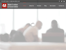 Tablet Screenshot of mattcotten.com